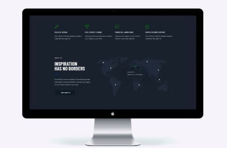 Inspiration has no borders website on a desktop screen