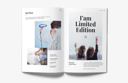 Unfolded magazine